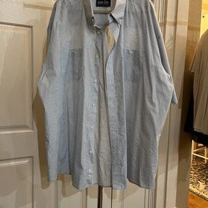 Men's 3X Short Sleeve Button Down Shirt Wrangler George Strait Collection